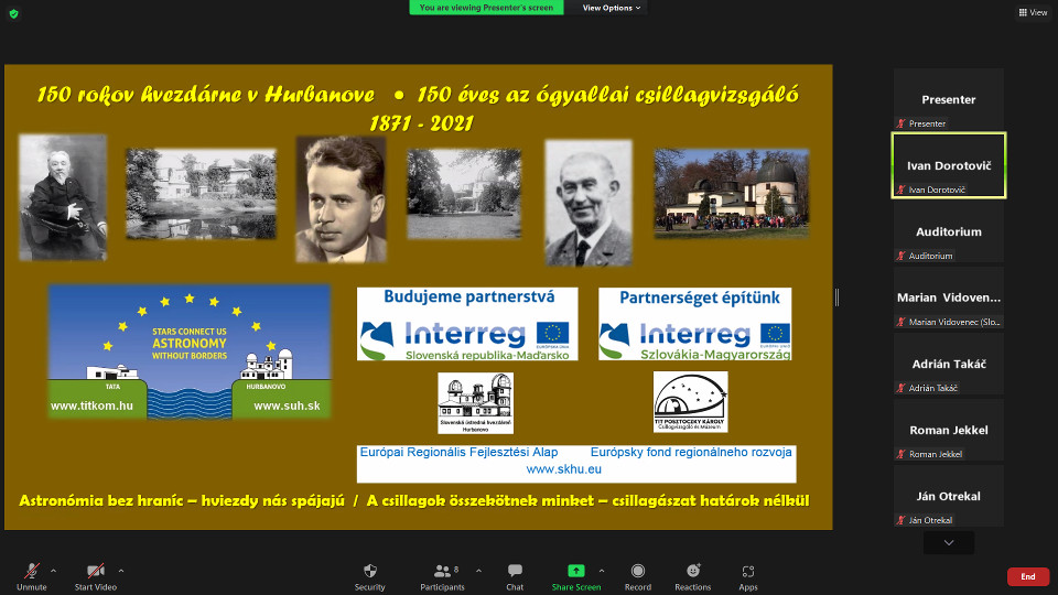 International Conference 150 years of the Astronomical Observatory in Hurbanovo